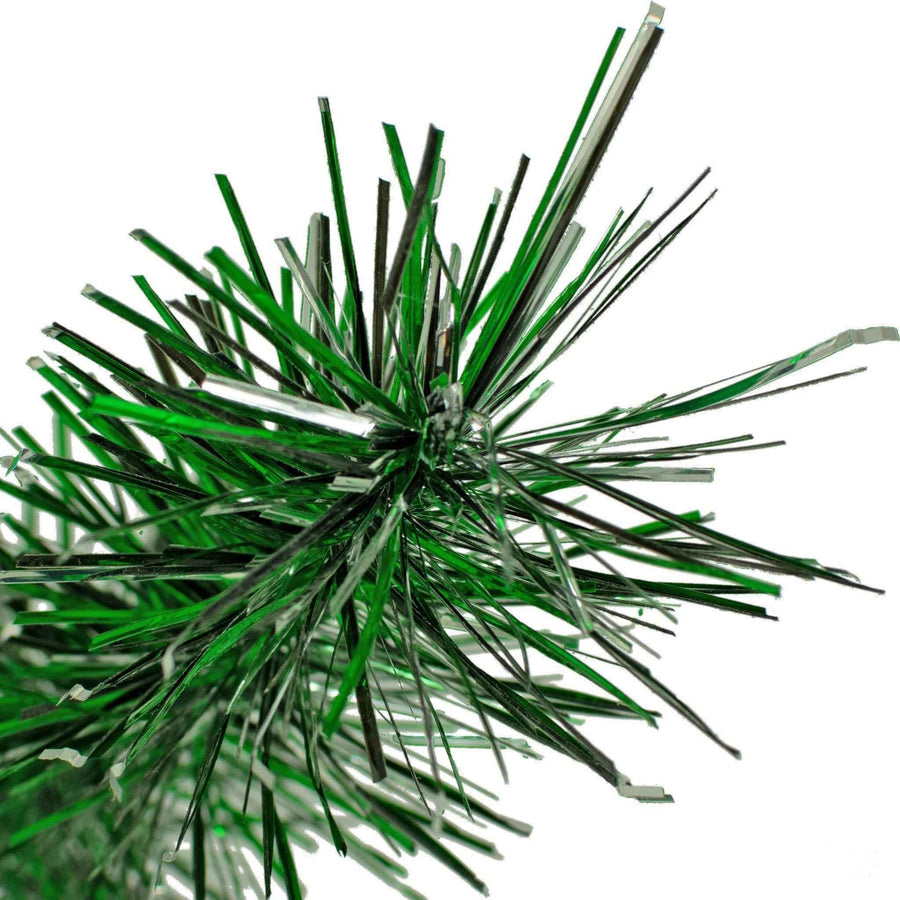 Green, Silver, & Black Tinsel Garland - Lee Display