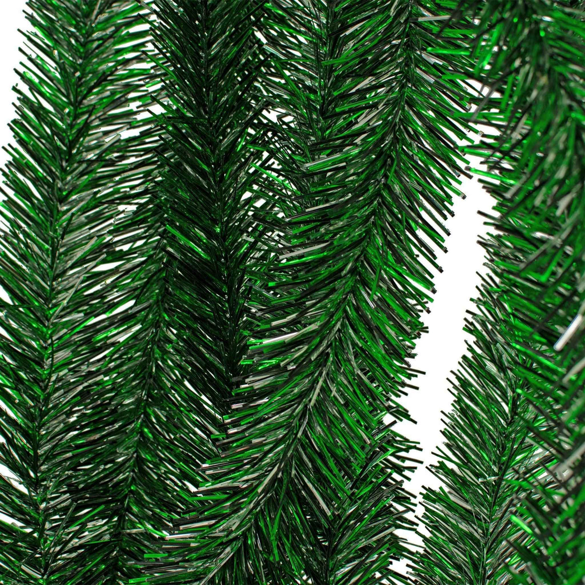 Green, Silver, & Black Tinsel Garland - Lee Display