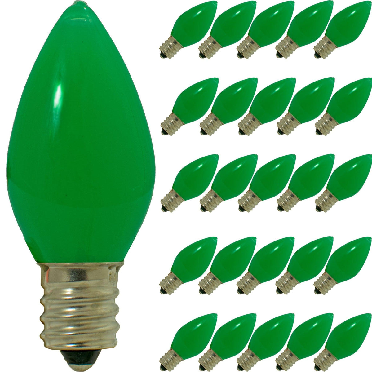 Green Solid LED Light Bulbs - Lee Display