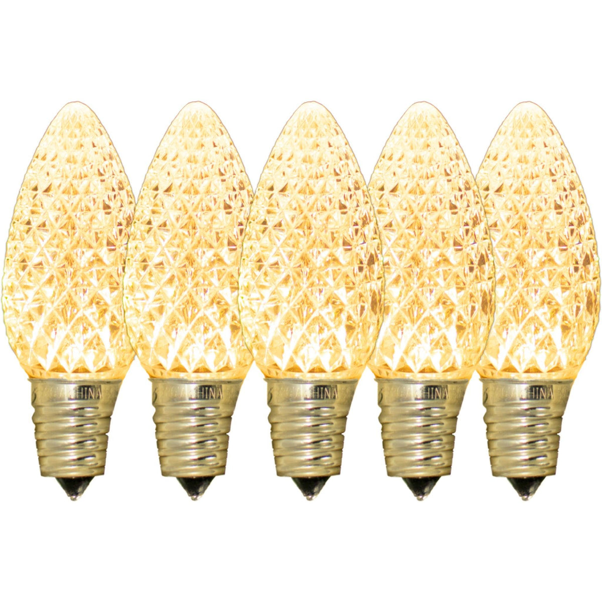 Shop Lee Display for C9 LED Faceted Sun Warm White Light Bulbs Sold in the box of 25. 0.6 Watts 120 Volts UV Protected & Waterproof Bulbs Outdoor Commercial Quality Use