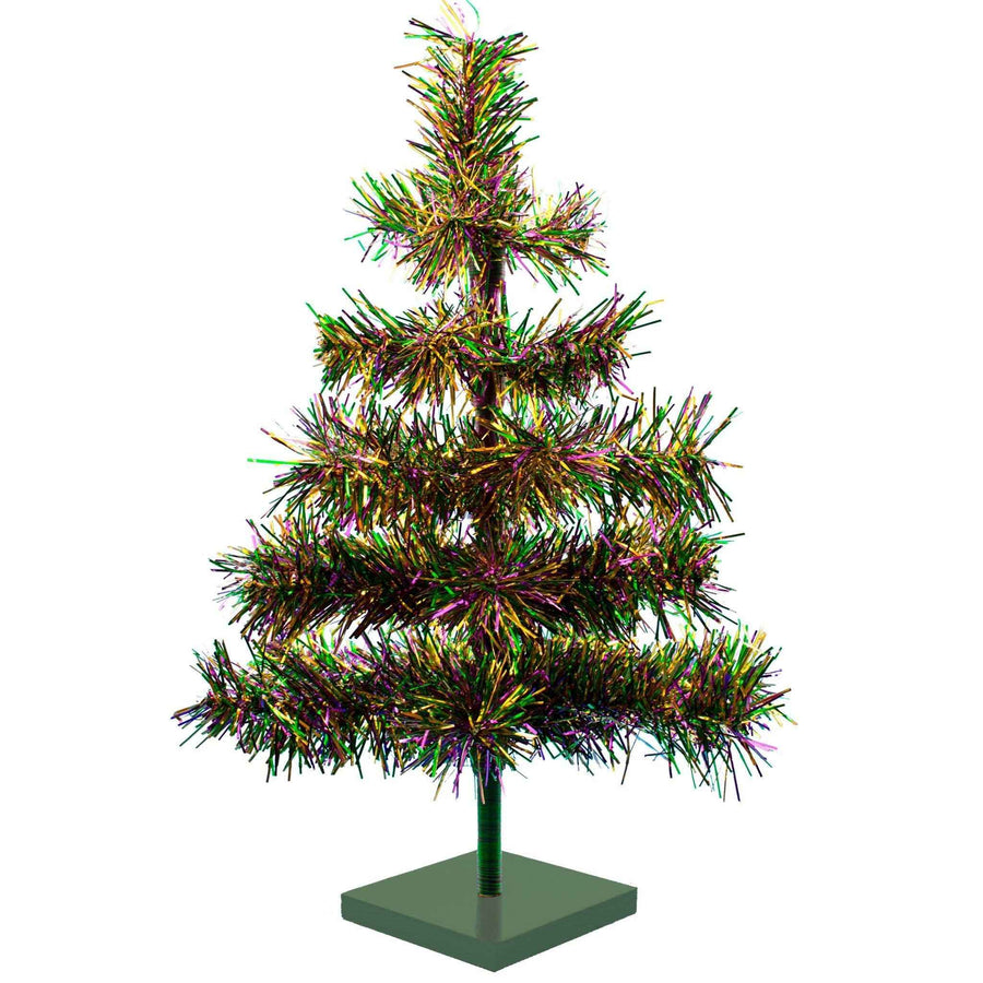 Mardi Gras Firework Tinsel Christmas Tree - Lee Display