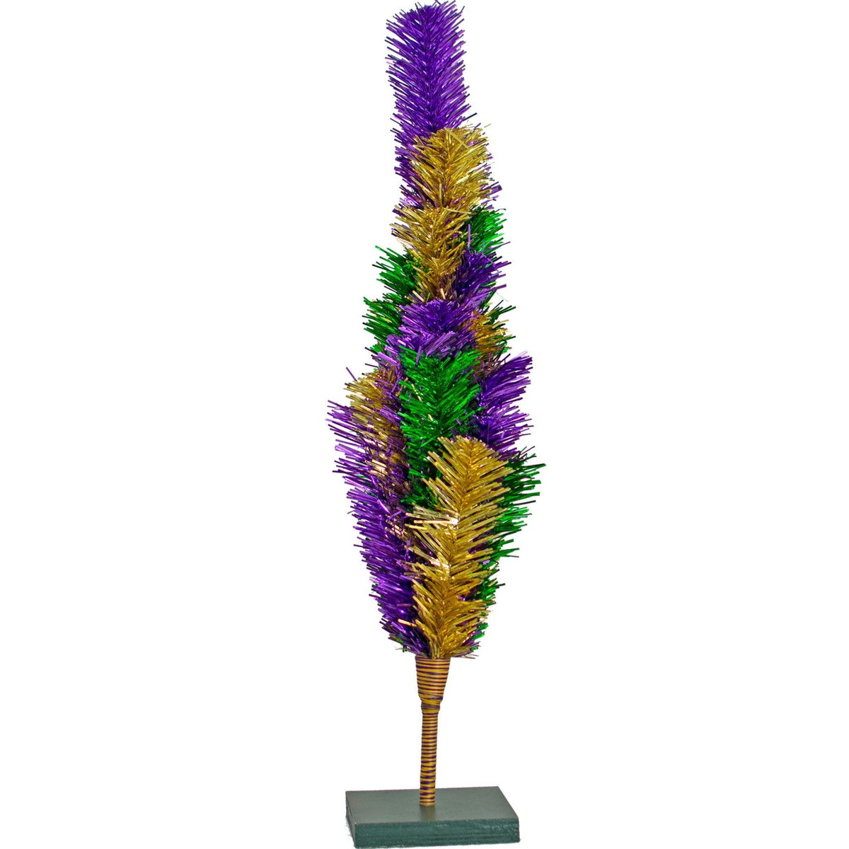 Introducing Lee Display's brand new Purple, Green, & Gold Christmas Trees made by hand in the USA!    Decorate your holidays with a classic Mardi Gras-themed Tinsel Christmas Tree on sale at leedisplay.com