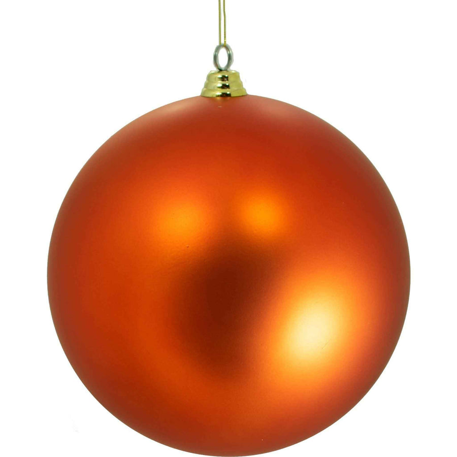 Matte Orange Ball Ornaments - Lee Display