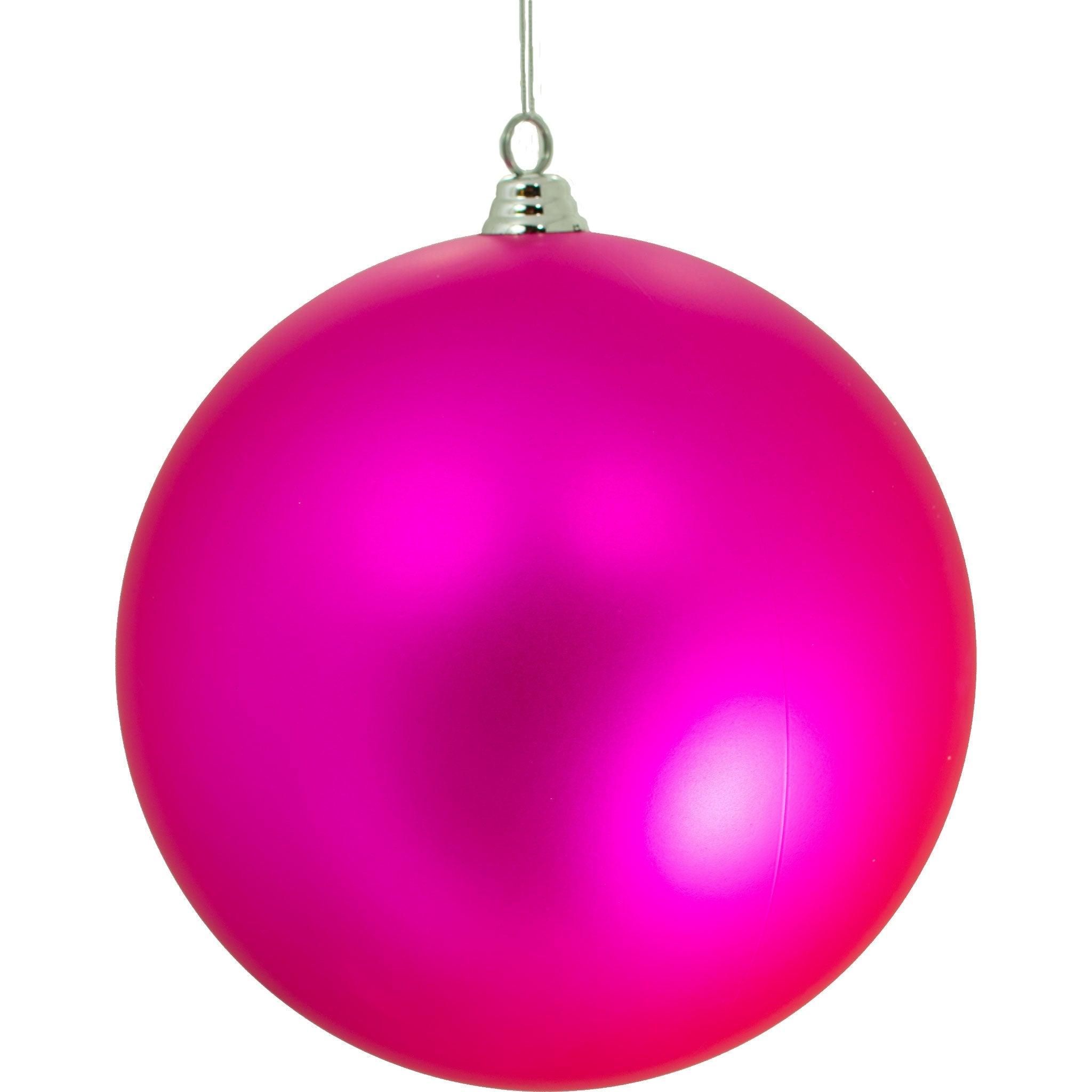 Fuscia Purple Plastic Ball Ornaments on Wholesale by Lee Display 70mm