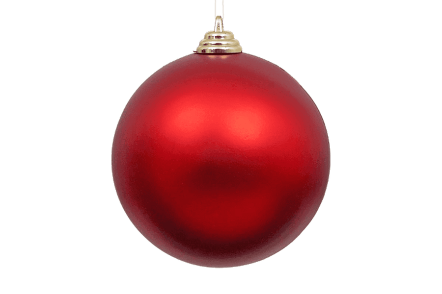 Matte Red Ball Ornaments - Lee Display