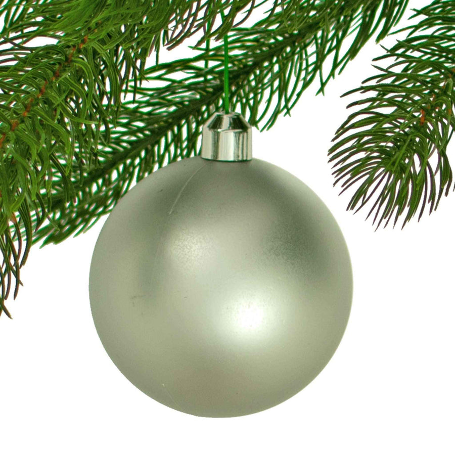 Matte Silver Ball Ornaments - Lee Display