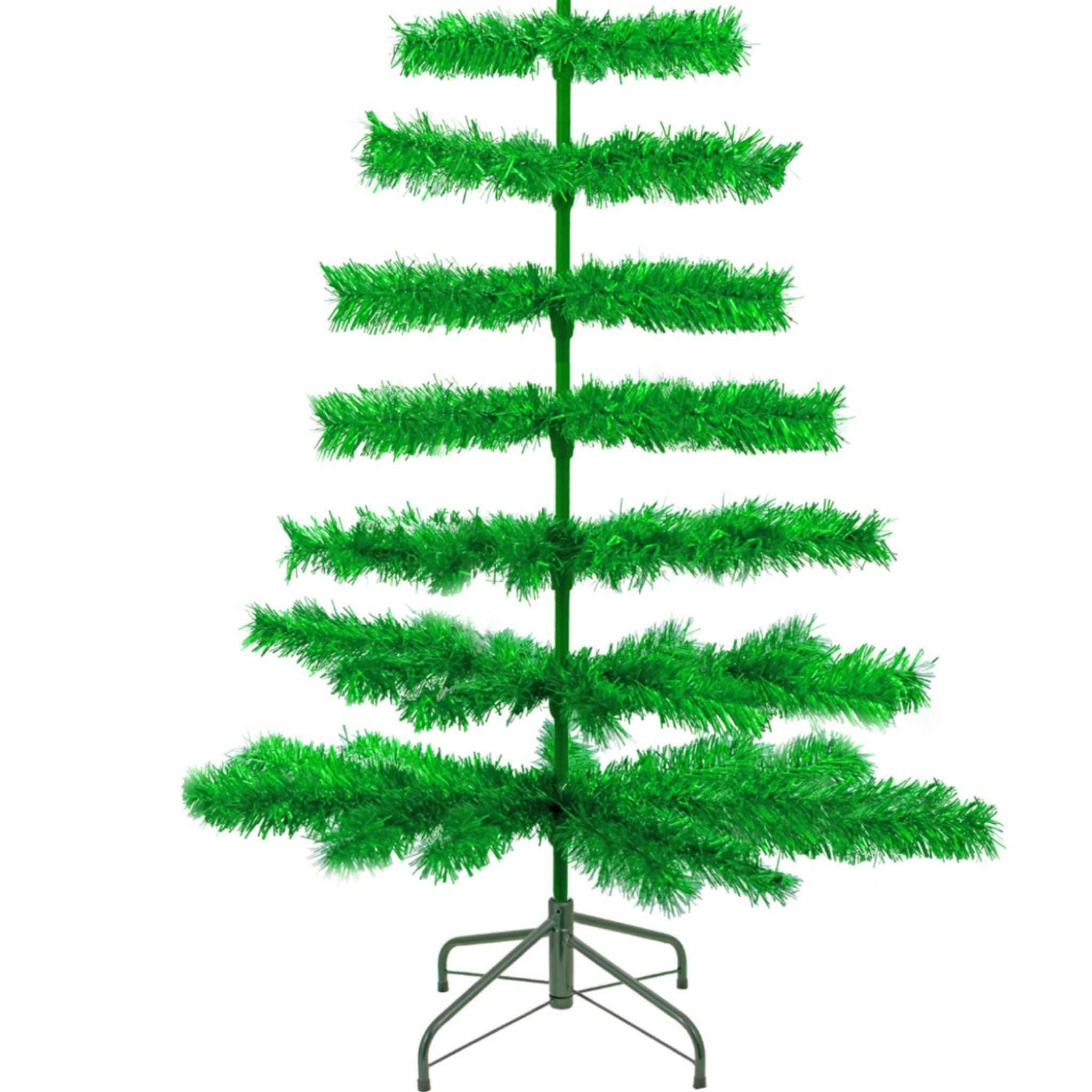 Metallic Green Tinsel Christmas Trees | Shop Lee Display
