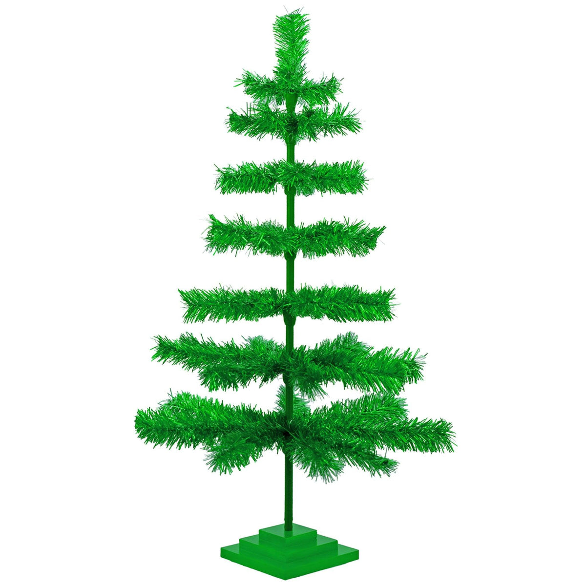 36in Metallic Green Tinsel Christmas Tree on sale at leedisplay.com