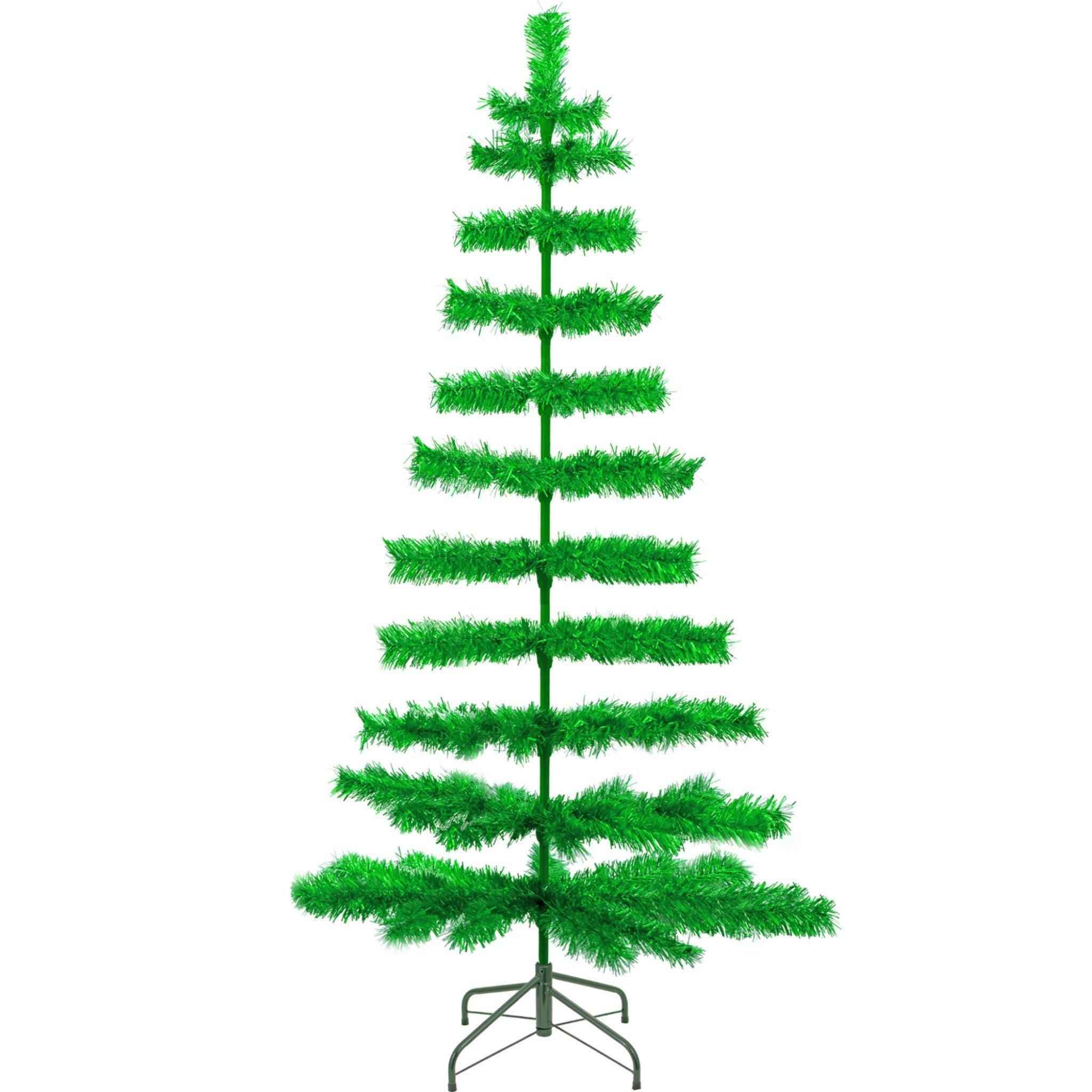 Metallic Green Tinsel Christmas Trees | Shop Lee Display