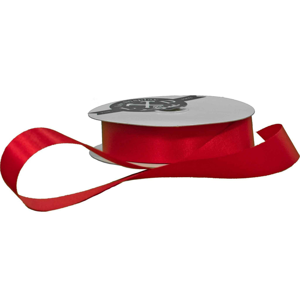 Metallic Red Ribbon Traditional Classic Christmas Decorating Fabric ...