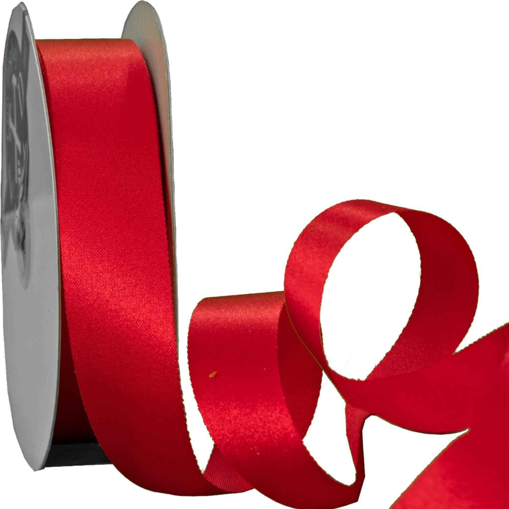 Metallic Red Ribbon Traditional Classic Christmas Decorating Fabric ...