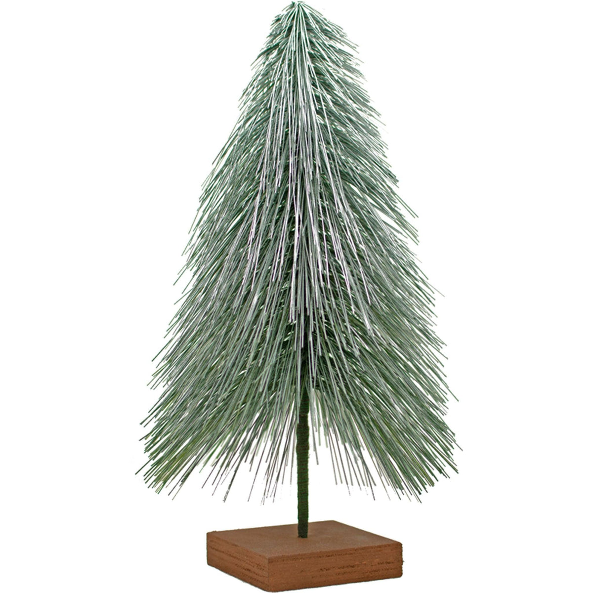 Mini Alpine Green Tabletop Bottlebrush Christmas Trees made by hand in the USA.  Sold at leedisplay.com