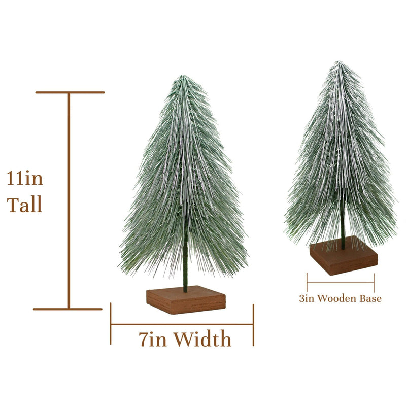 Mini Alpine Green Bottlebrush Trees are 11in tall and 7 wide