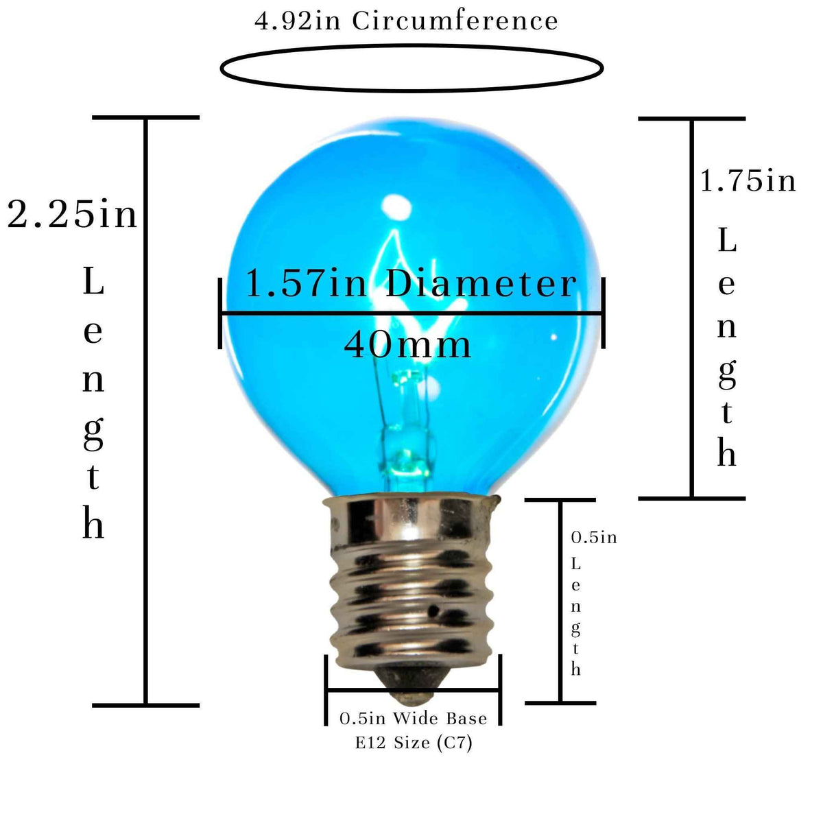 Multi-Color G40 Light Bulbs - Lee Display