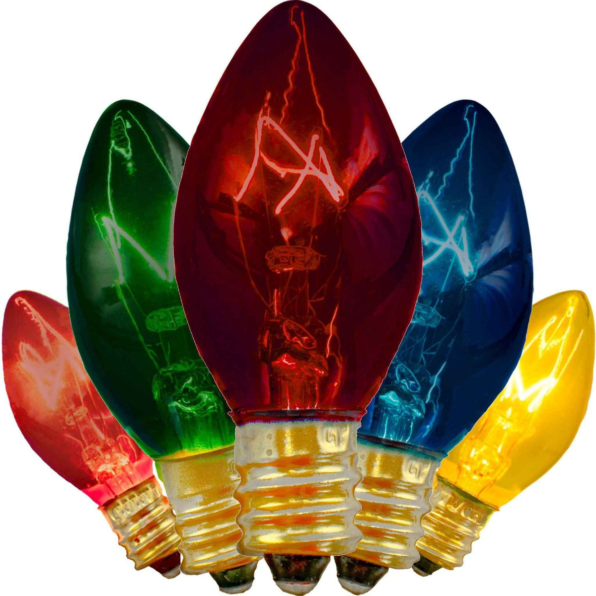 Multi-Color Candelabra Light Bulbs C7 C9 Sold in Boxes of 25 – Lee Display