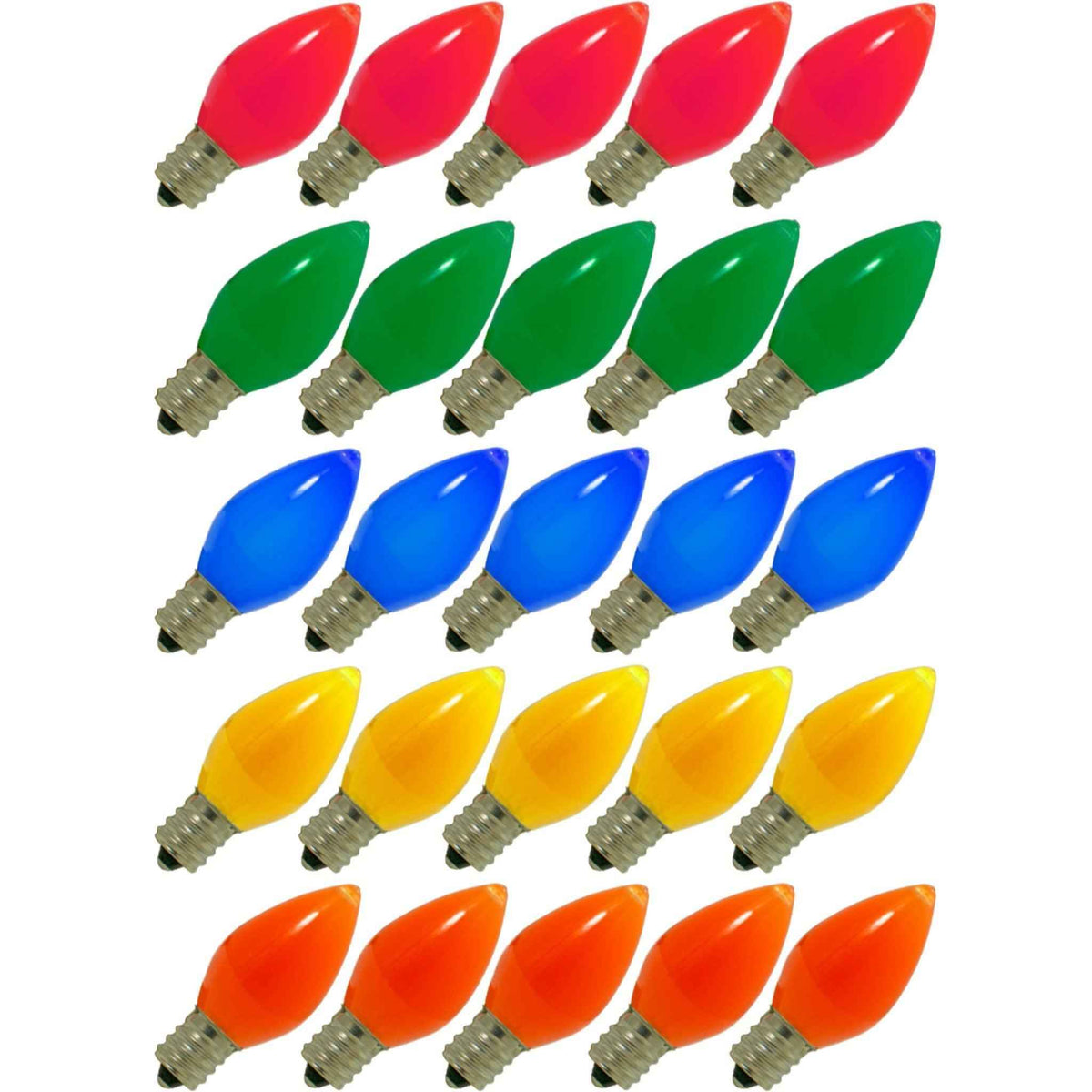 Multi-Color Solid LED Christmas Light Bulbs | C7 C9 | Shop | Lee Display
