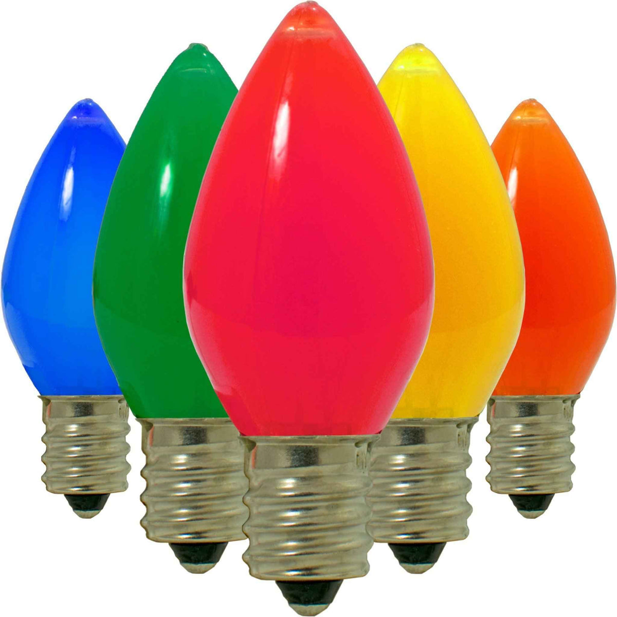 Multi Color Light Bulb Multi-Color Solid LED Christmas Light Bulbs | C7 C9 | Shop | Lee Display