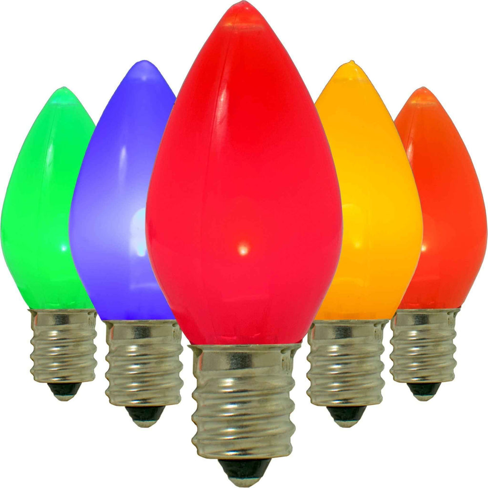 Multi-Color Solid LED Christmas Light Bulbs | C7 C9 | Shop | Lee Display