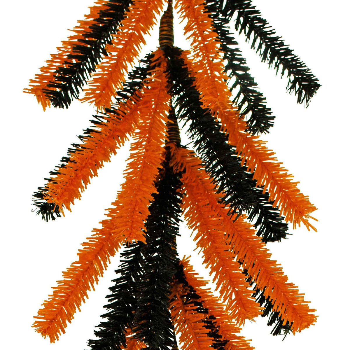 Orange & Black 1in Tinsel Halloween Garland - Lee Display