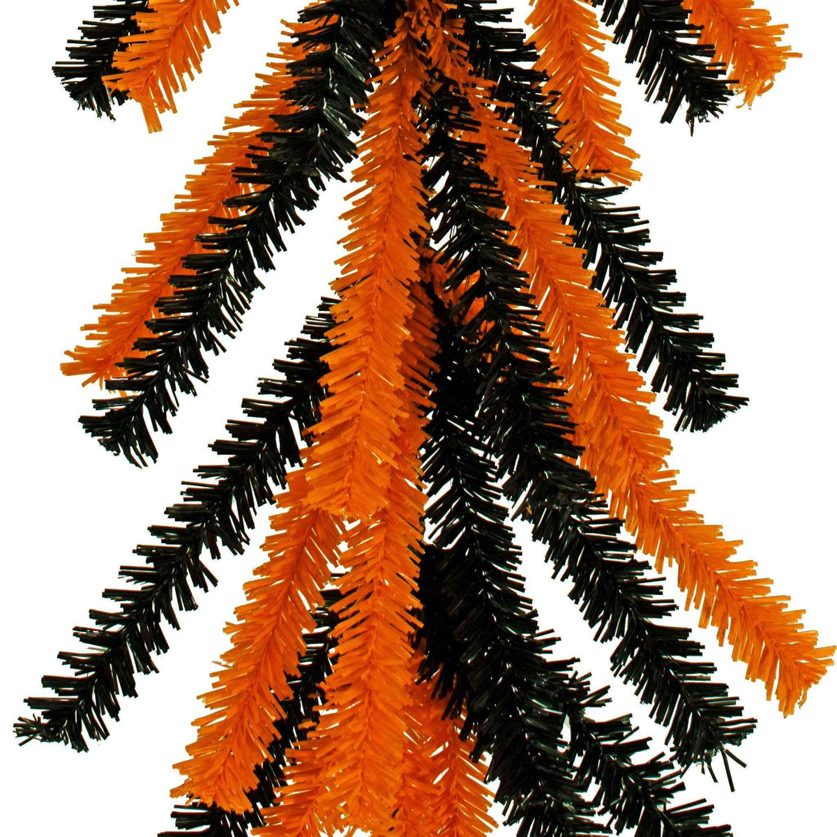 Orange & Black 1in Tinsel Halloween Garland - Lee Display