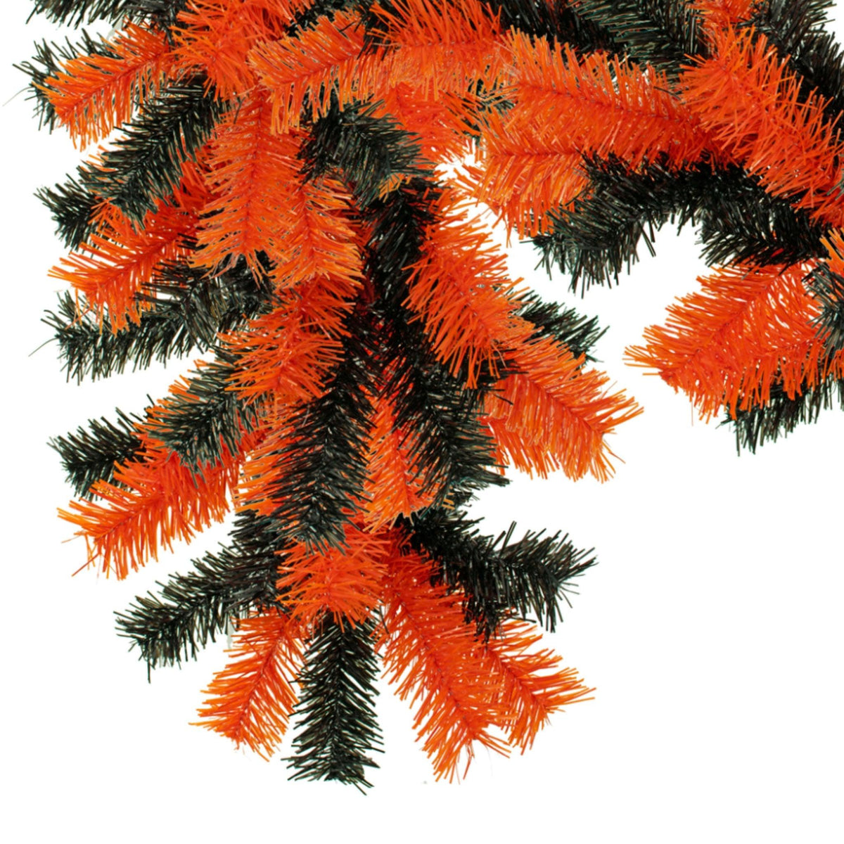 Shop for Lee Display's brand new 6FT Orange and Black Halloween Tinsel Brush Garlands on sale now at leedisplay.com.  1 Section
