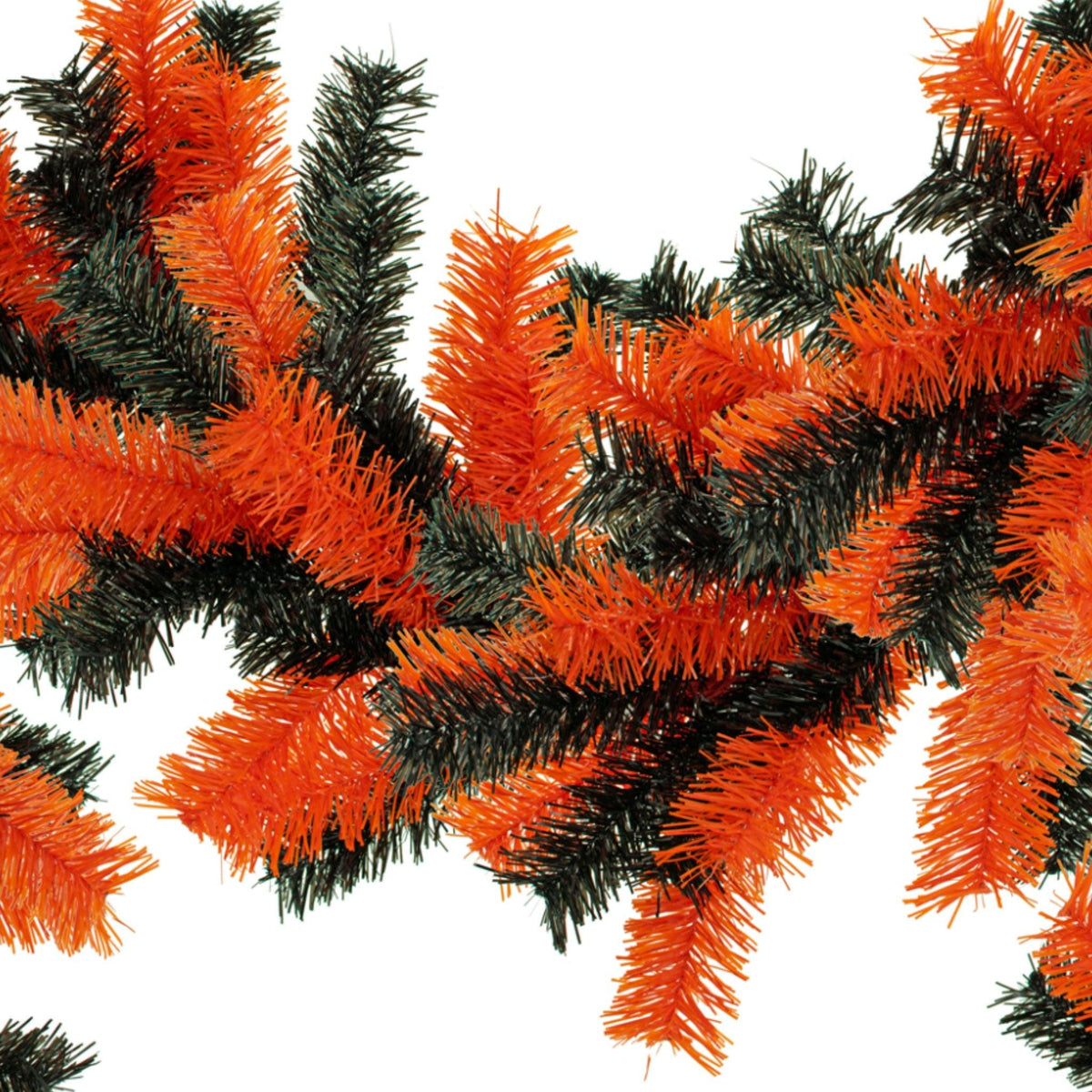 Shop for Lee Display's brand new 6FT Orange and Black Halloween Tinsel Brush Garlands on sale now at leedisplay.com.  Middle Section.