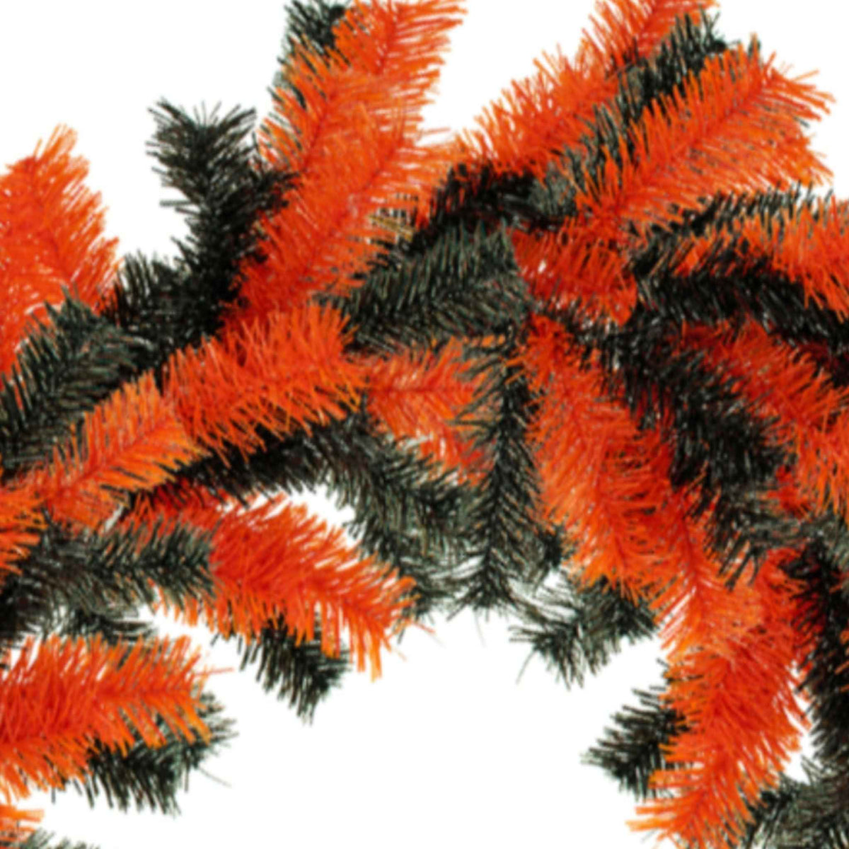 Orange and Black Tinsel Halloween Wreaths - Lee Display
