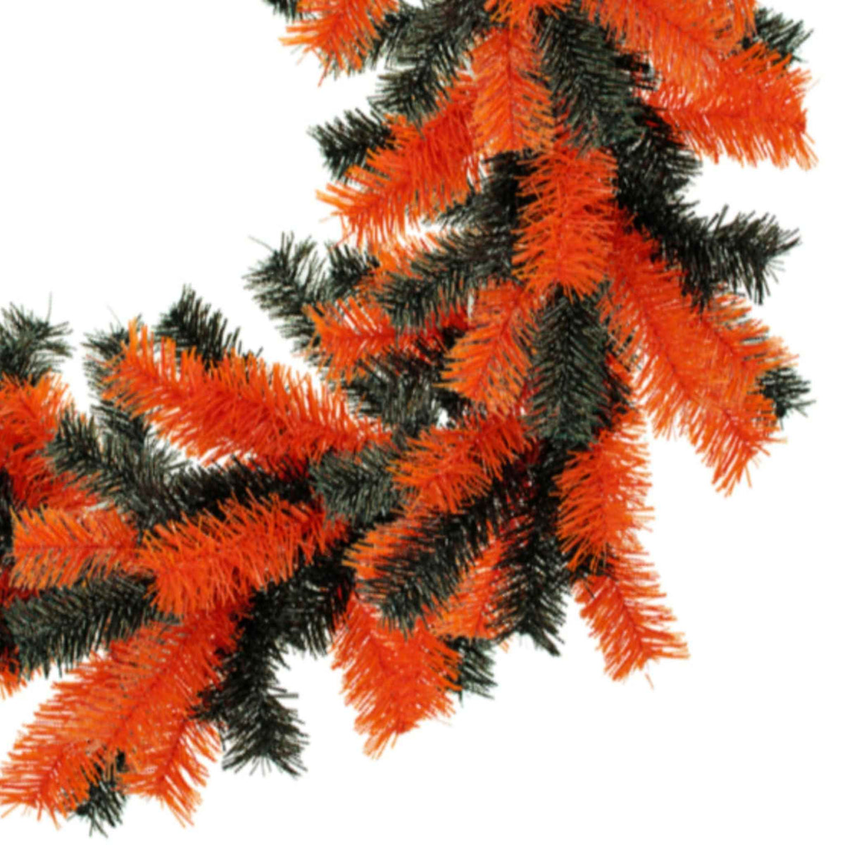 Orange and Black Tinsel Halloween Wreaths - Lee Display