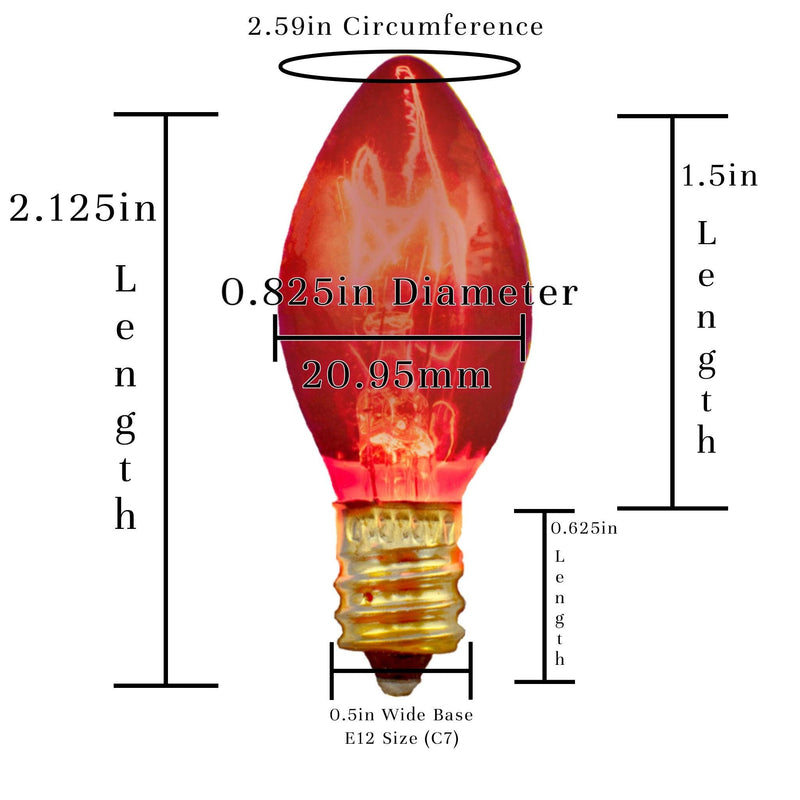 Buy your favorite C7/C9 Candelabra Style Orange Christmas Light Bulbs sold by the box from leedisplay.com