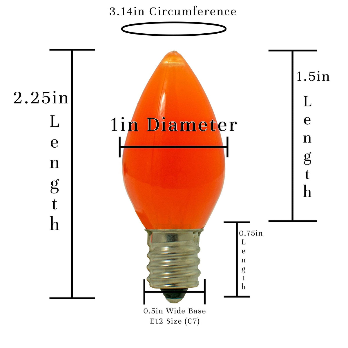 Orange Solid LED Light Bulbs - Lee Display