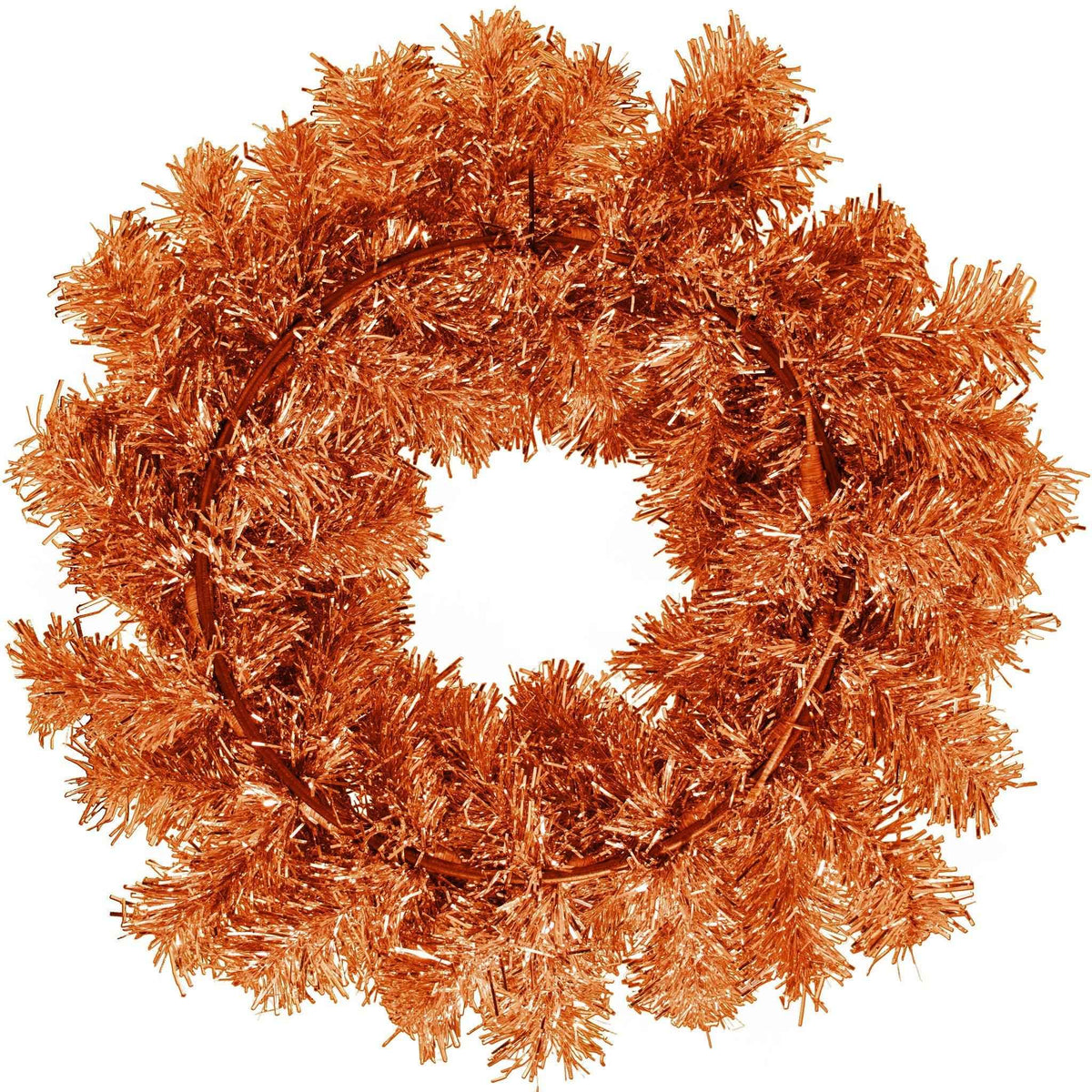 Orange Tinsel Halloween Wreaths - Lee Display