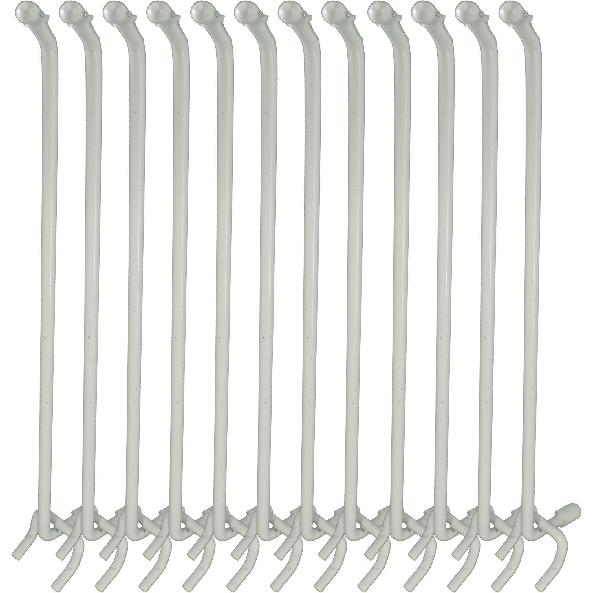 Long White Pegboard Hooks by Simply Tidy®, 5ct.
