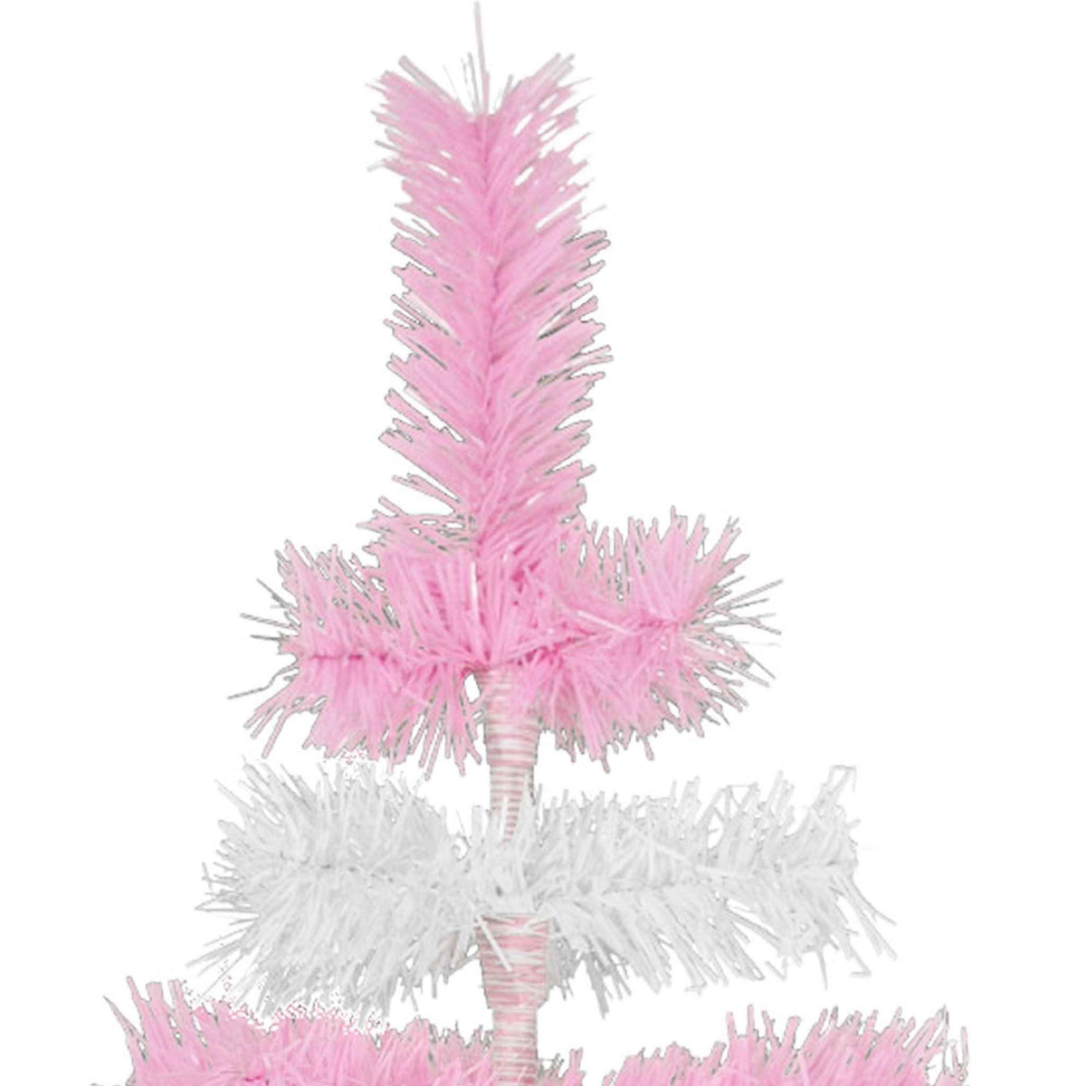 Pink & White Layered Tinsel Christmas Tree - Lee Display