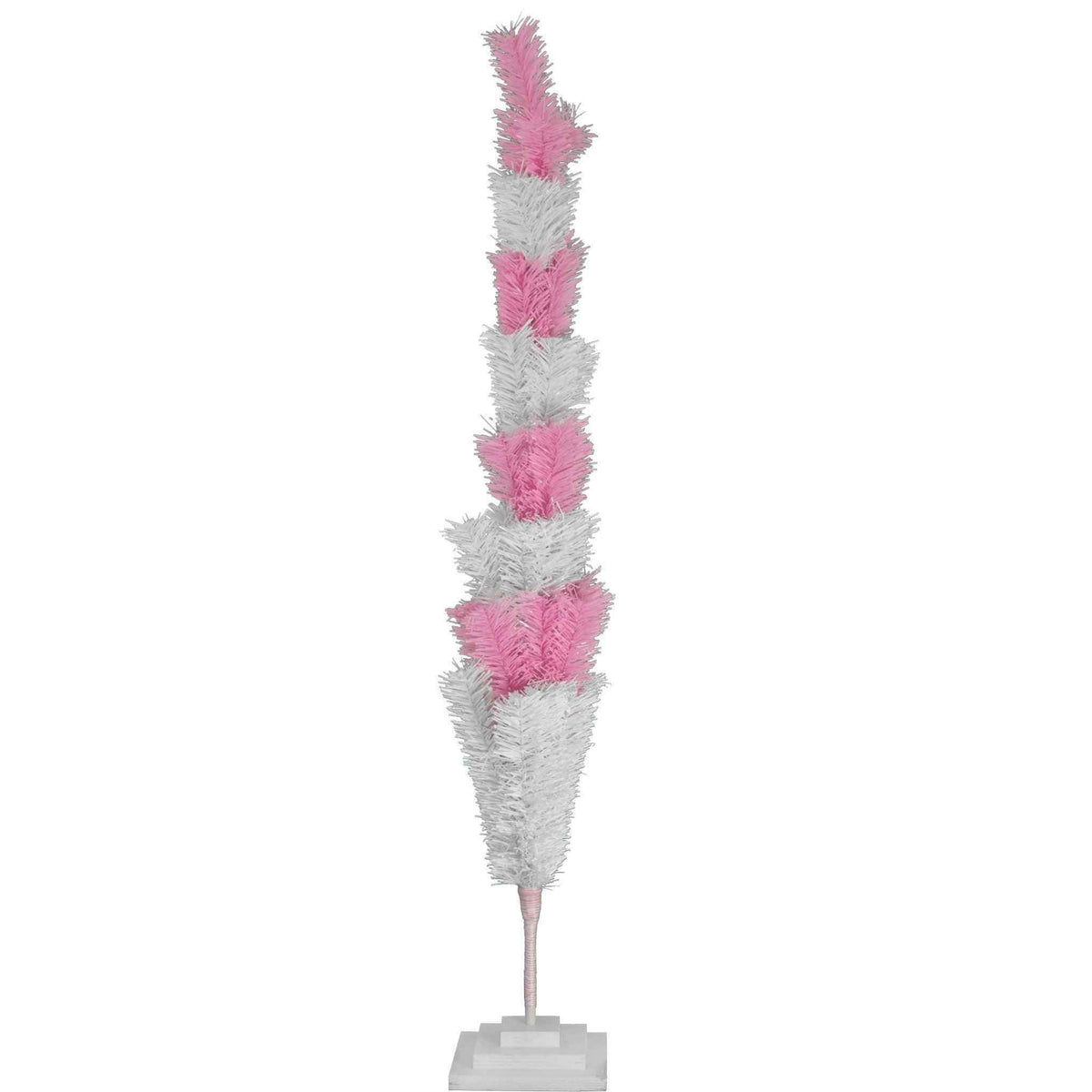 Pink & White Layered Tinsel Christmas Tree - Lee Display