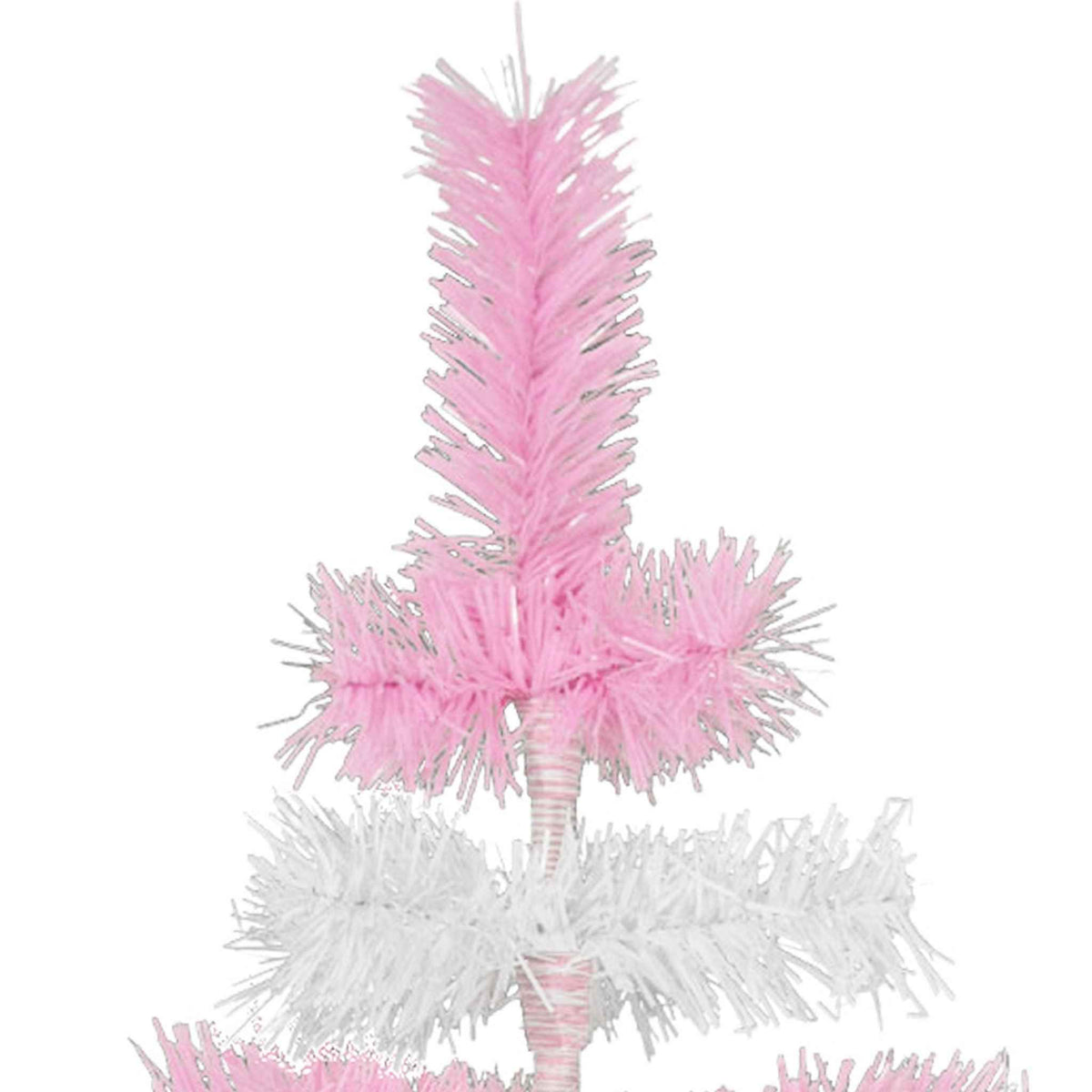 Pink & White Layered Tinsel Christmas Tree - Lee Display