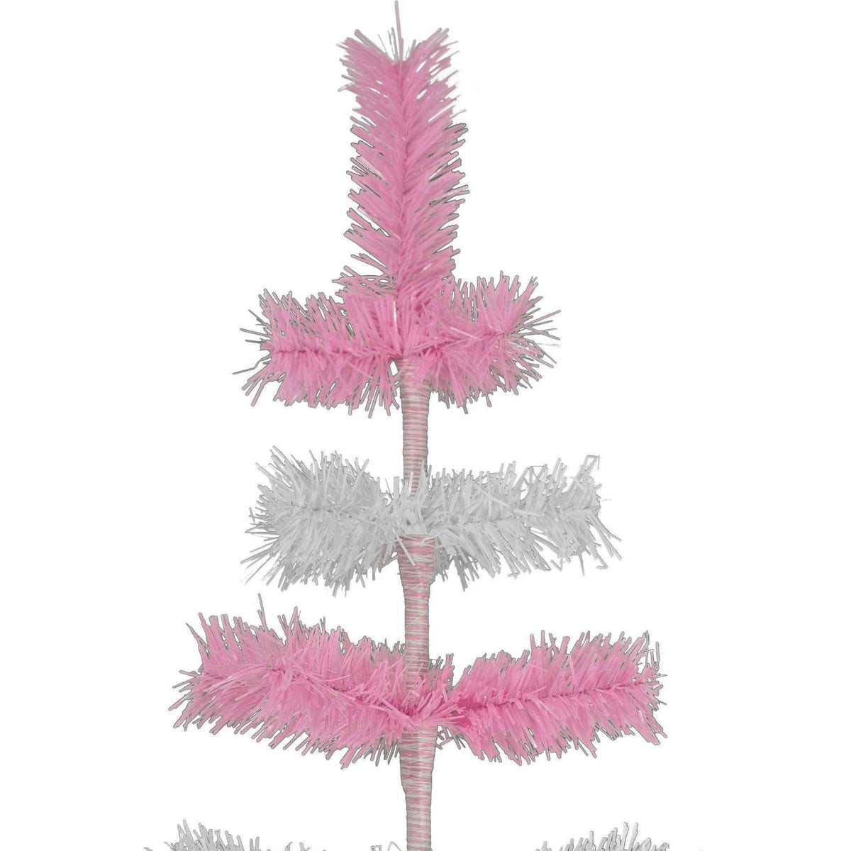 Pink & White Layered Tinsel Christmas Tree - Lee Display