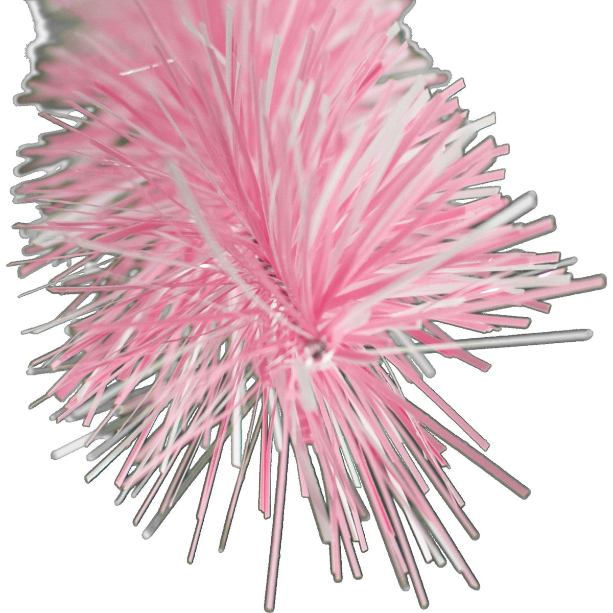 Lee Display's brand new 25ft Shiny Pink & Matte White Tinsel Garlands and Fringe Embellishments on sale at leedisplay.com