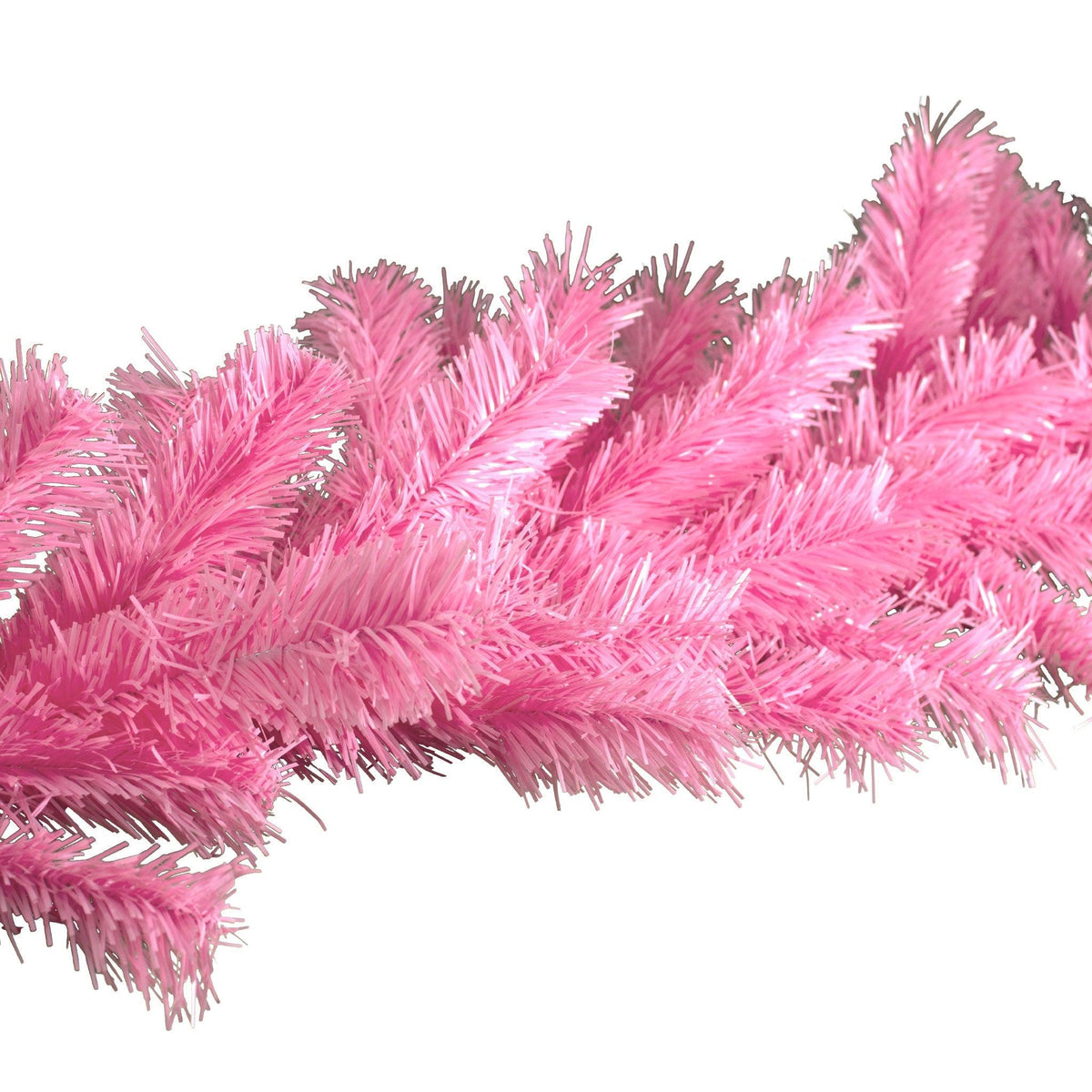 Pink Brush Garlands come with 8in long brush attached to a wire stem.  Easy to shape and decorate with. 