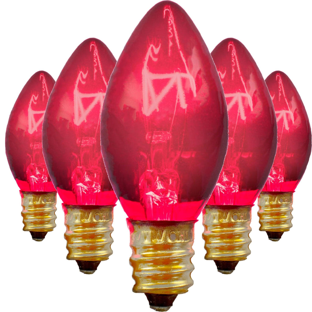 Buy brand new boxes of C-7 & C-9 Pink Christmas Light Bulbs at LeeDisplay.com