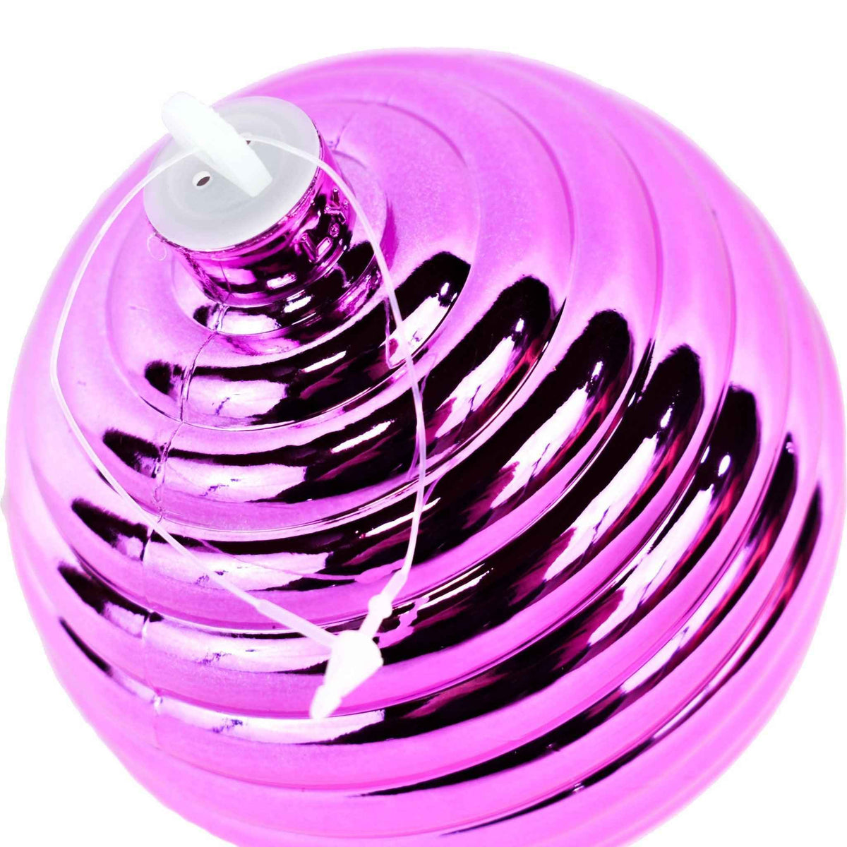 Pink Ribbed Blush Ball Ornaments - Lee Display