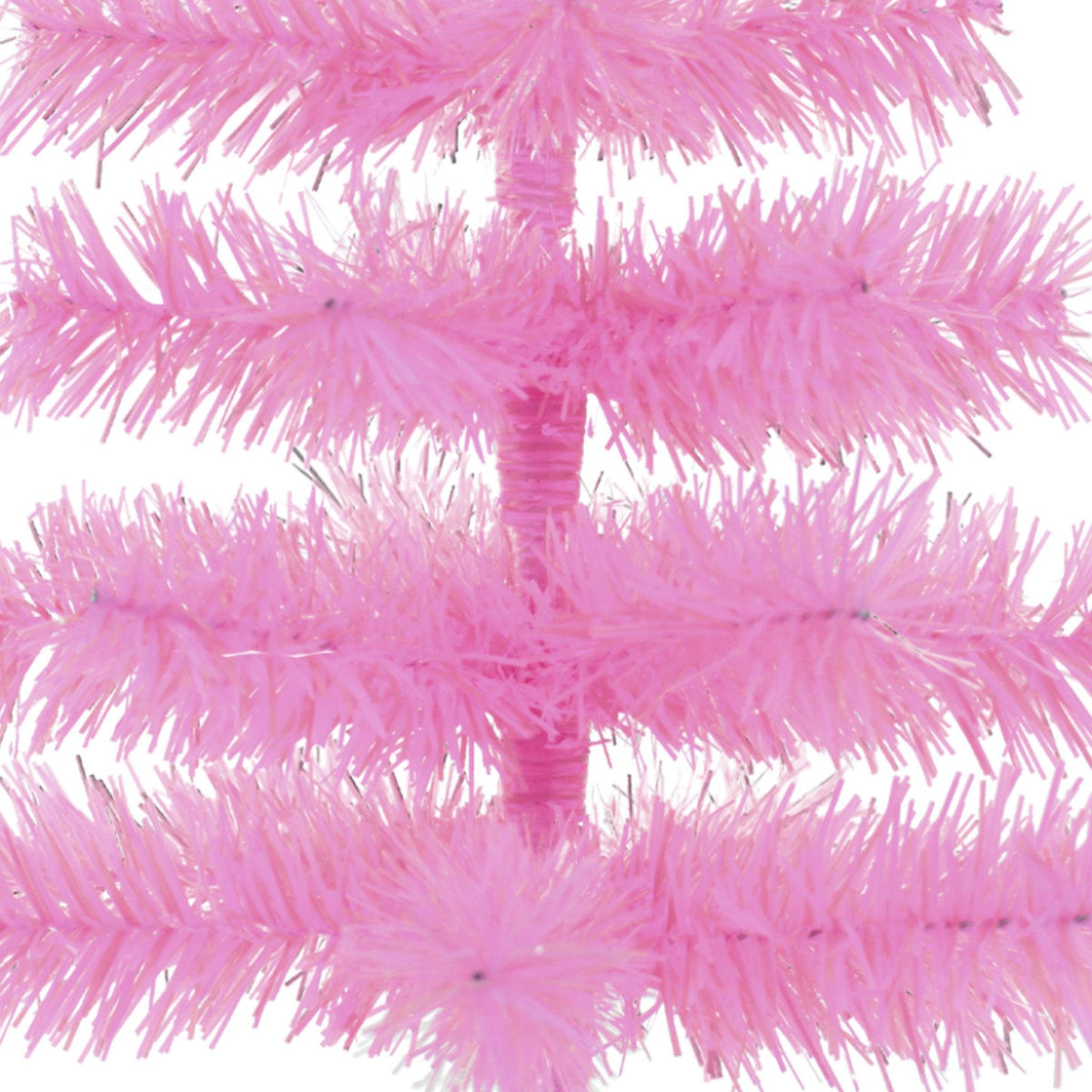 Middle section of the 2ft tall pink christmas tree. Each tree has a bunch of tips to hang your favorite holiday ornaments from.