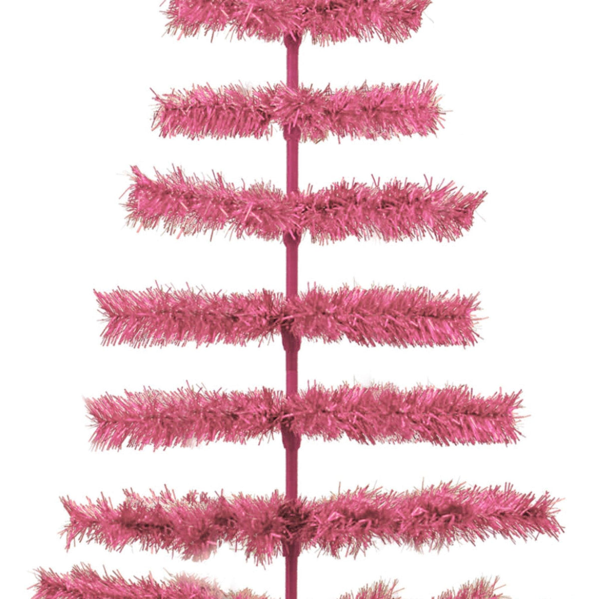 Middle section of the 5ft tall pink christmas tree. Each tree has a bunch of tips to hang your favorite holiday ornaments from.