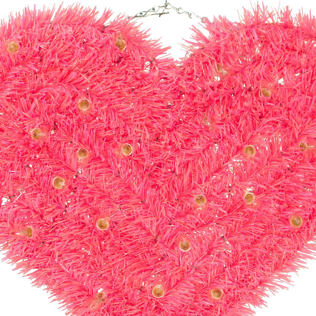Pre-Lit Valentine's Day Tinsel Hearts with Lights - Lee Display