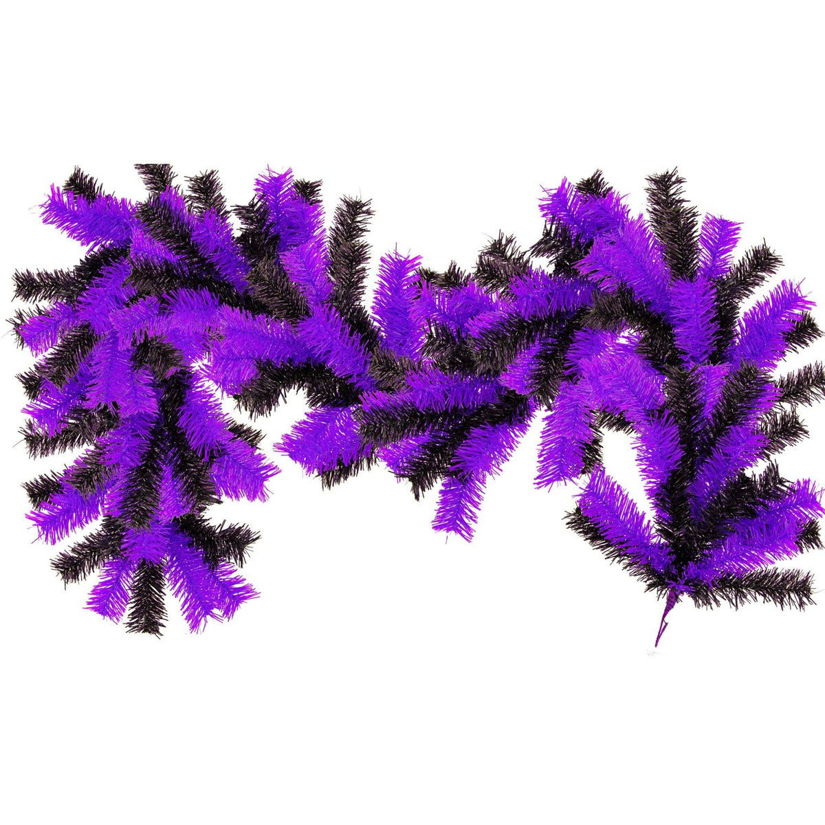 Shop for Lee Display's brand new 6FT Shiny Metallic Purple and Black Tinsel Brush Garlands on sale now at leedisplay.com.  