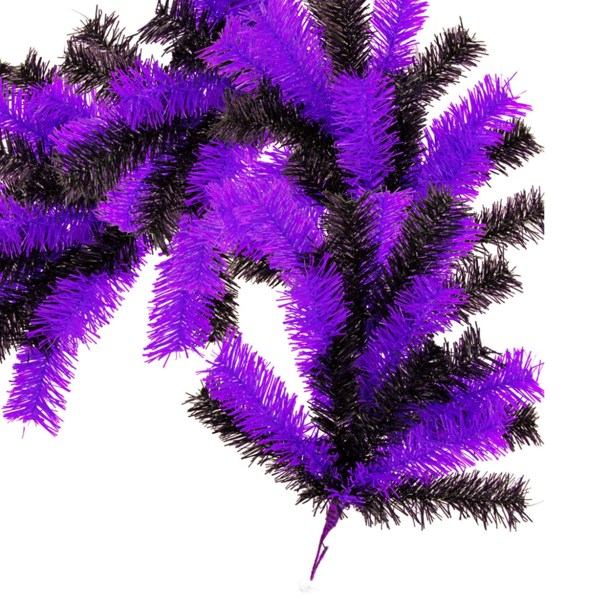 Shop for Lee Display's brand new 6FT Shiny Metallic Purple and Black Tinsel Brush Garlands on sale now at leedisplay.com.  End with wire