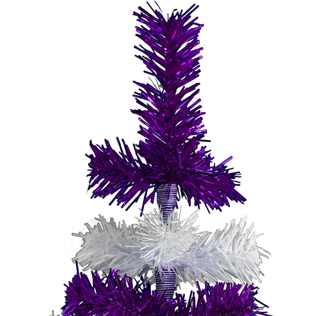 24in Purple & White Layered Tinsel Christmas Trees on sale at leedisplay.com