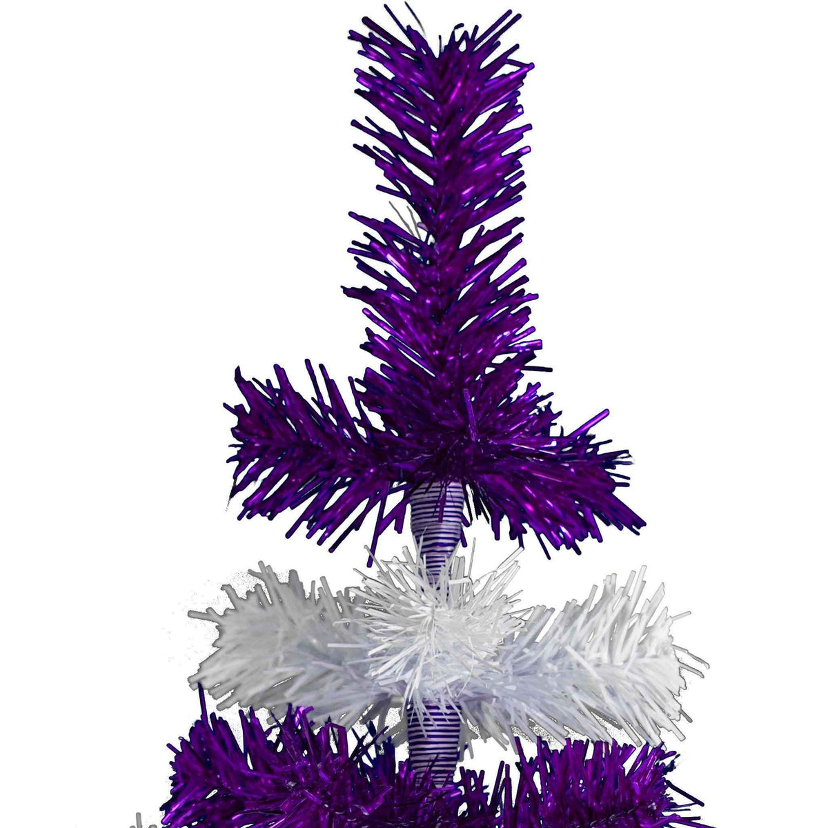 Purple & White Layered Tinsel Christmas Tree - Lee Display