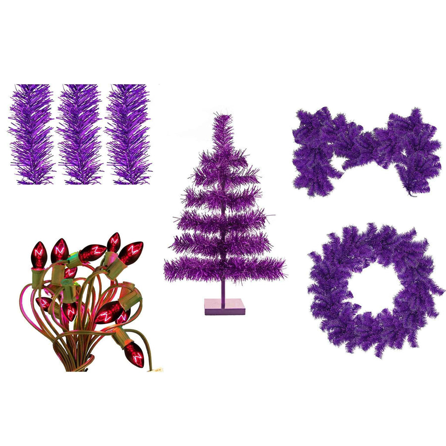 Purple Christmas Decoration Bundle Kit - Lee Display