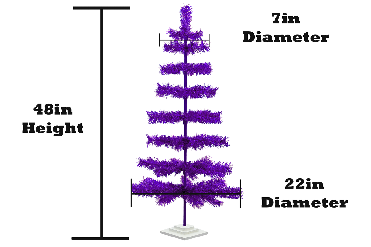 Purple Tinsel Christmas Tree - Lee Display