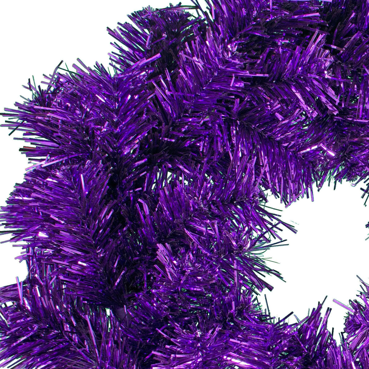 Metallic Purple tinsel brush made with Lee Display's 18in wreaths.